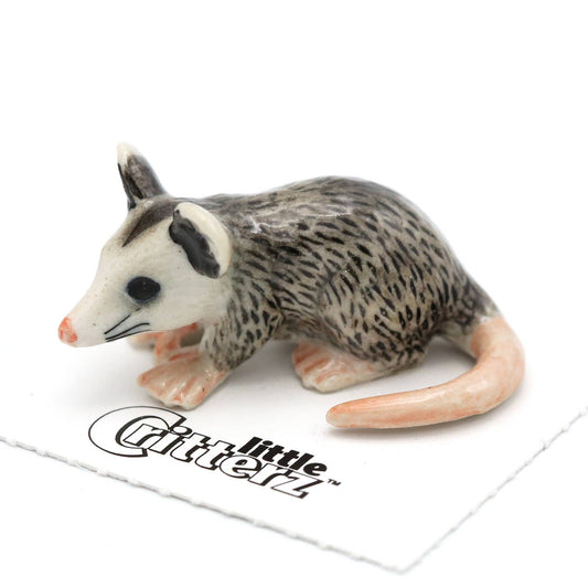 Thumbs Opossum Porcelain Miniature - Spiral Circle