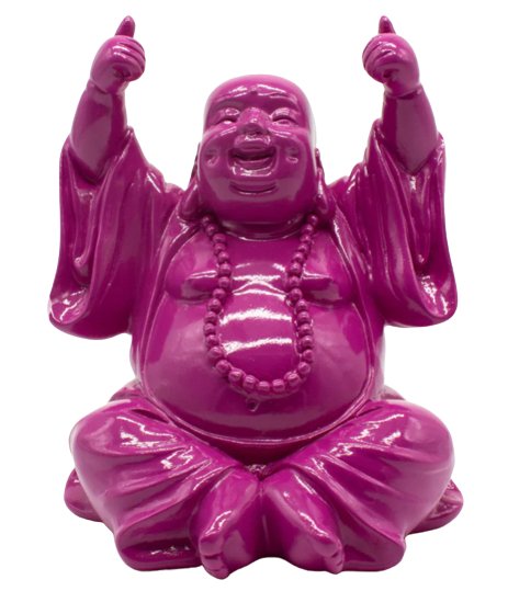 Thumbs Up Buddha - Pink - Spiral Circle