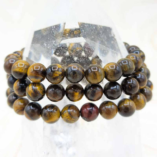 Tiger Eye Beaded Bracelet | 8MM - Spiral Circle