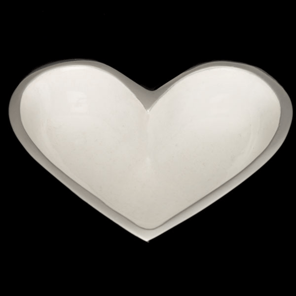 Tiny White Heart Offering Dish - Spiral Circle