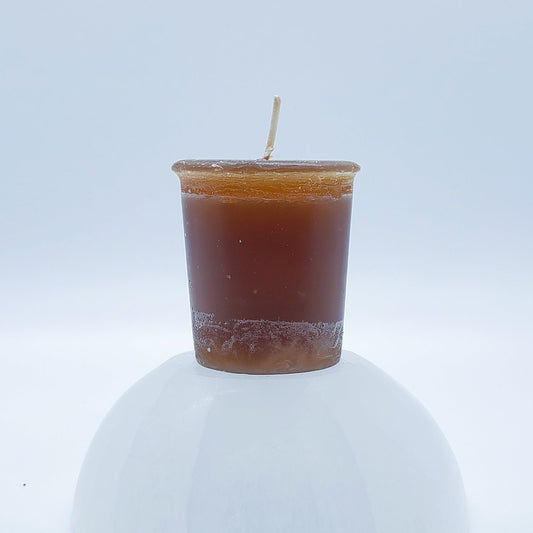 Traditional Votive | Brazilian Amber - Spiral Circle