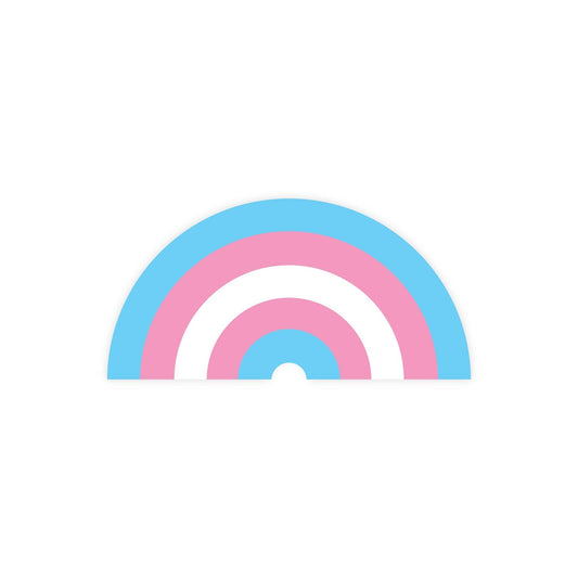 Trans Pride Rainbow Sticker - Spiral Circle