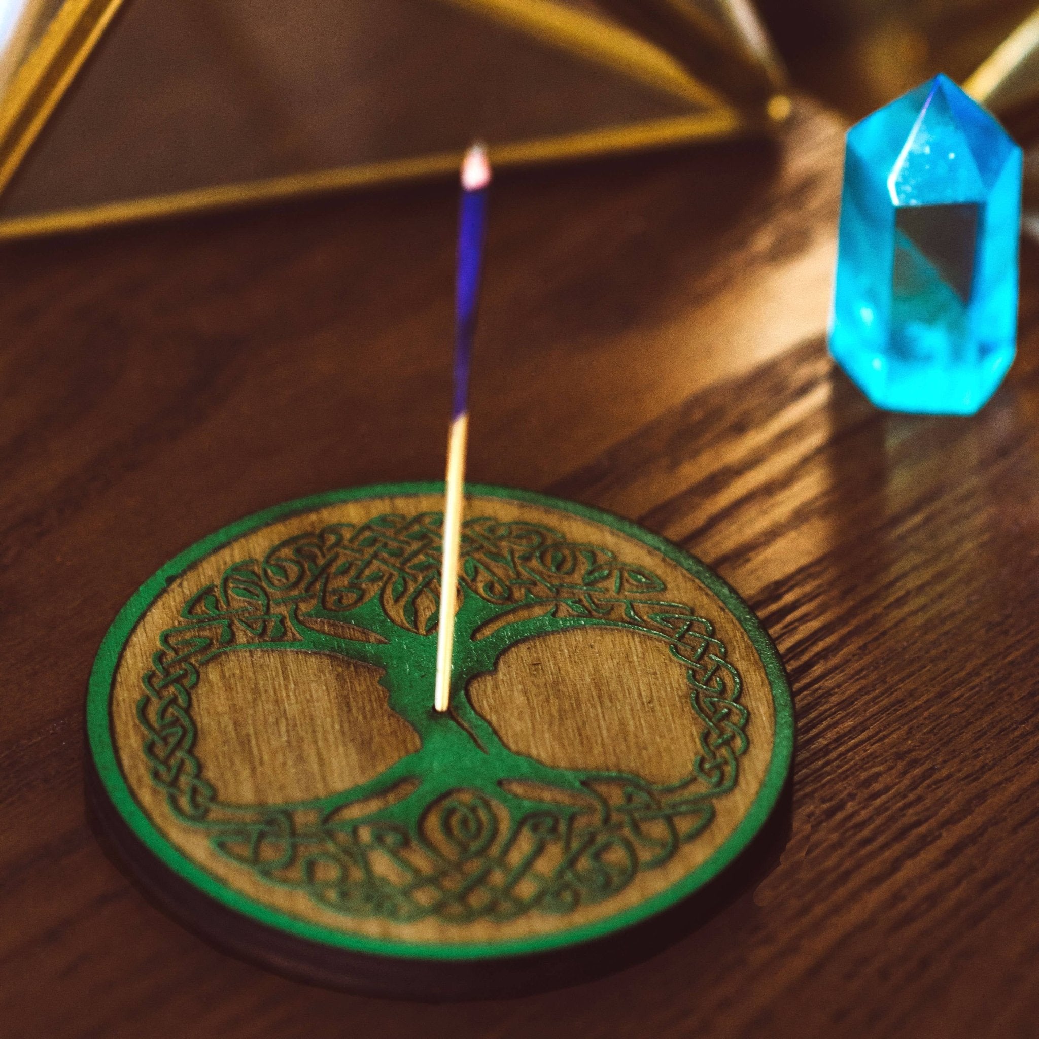 Tree of Life Stick Incense Burner - Spiral Circle