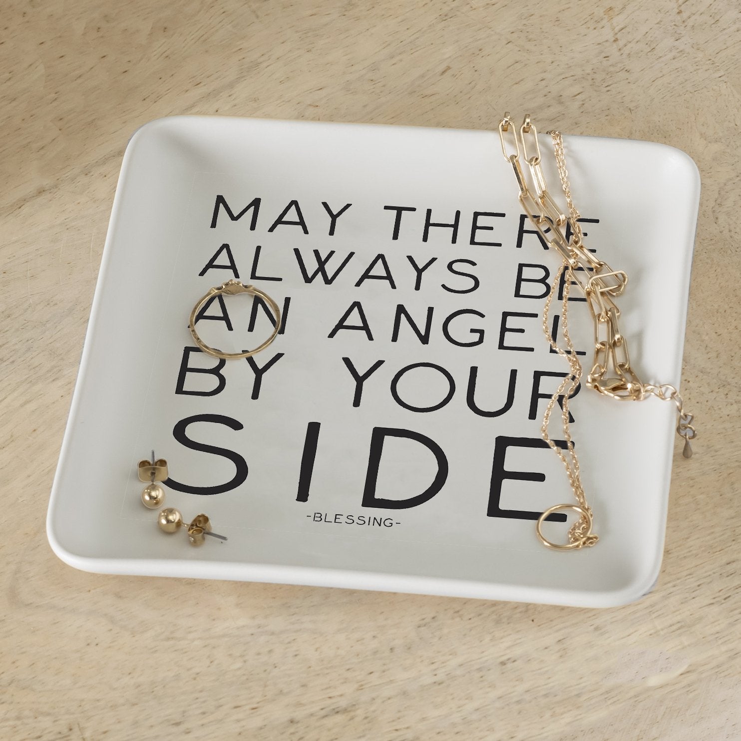 Trinket Dishes - TR201- Angel By Your Side (Blessing) - Spiral Circle