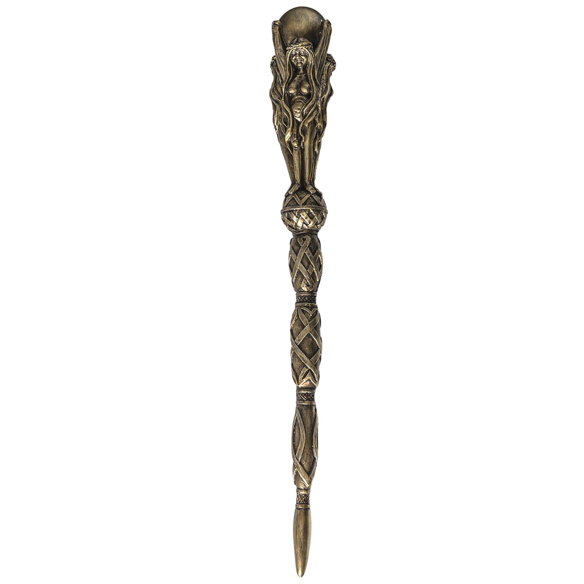 Triple Goddess Mystical Magic Wand C/24 - Spiral Circle