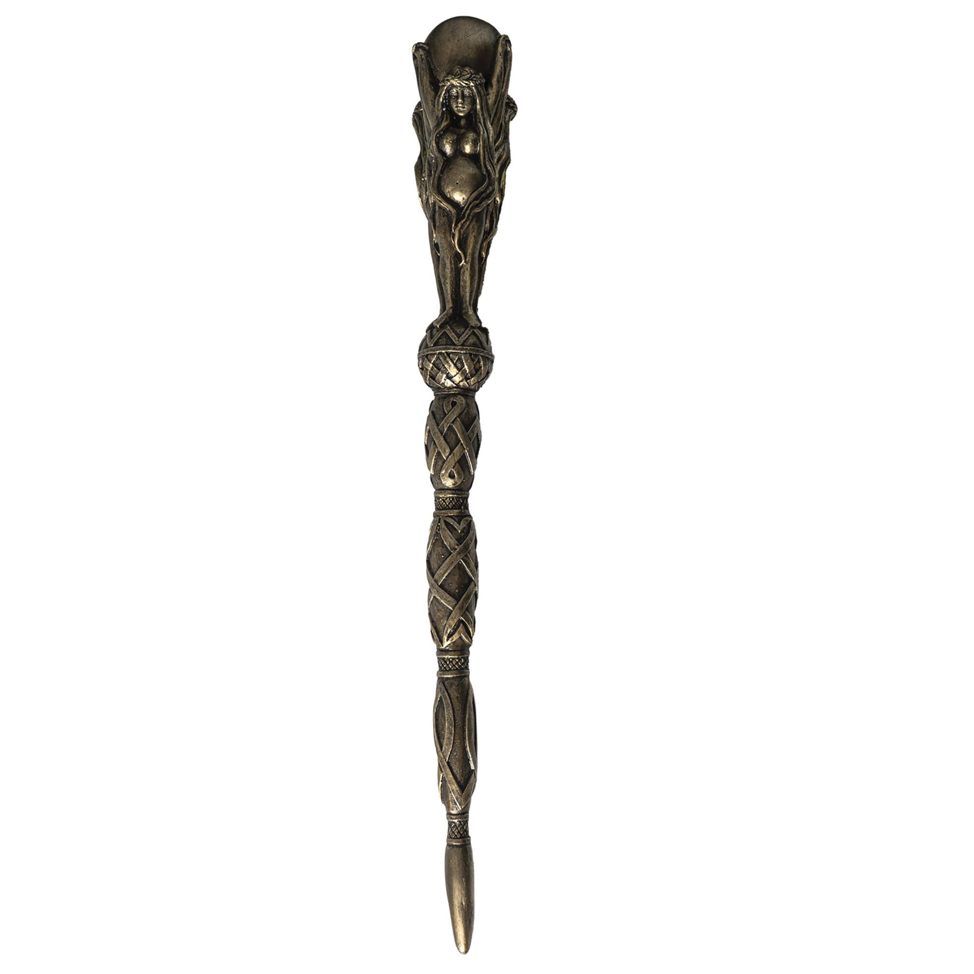 Triple Goddess Mystical Magic Wand C/24 - Spiral Circle