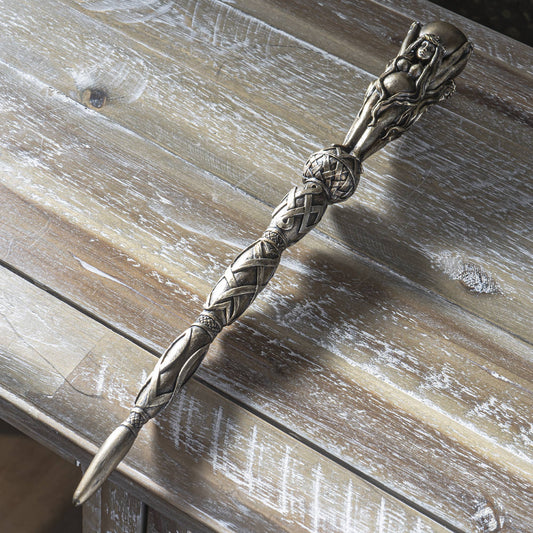 Triple Goddess Mystical Magic Wand C/24 - Spiral Circle