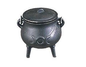 Triple Moon Goddess Cauldron - Spiral Circle