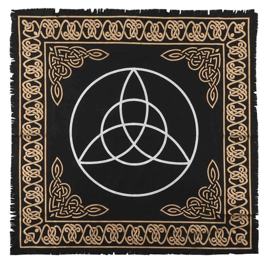 Triquetra Altar Cloth | Small - Spiral Circle