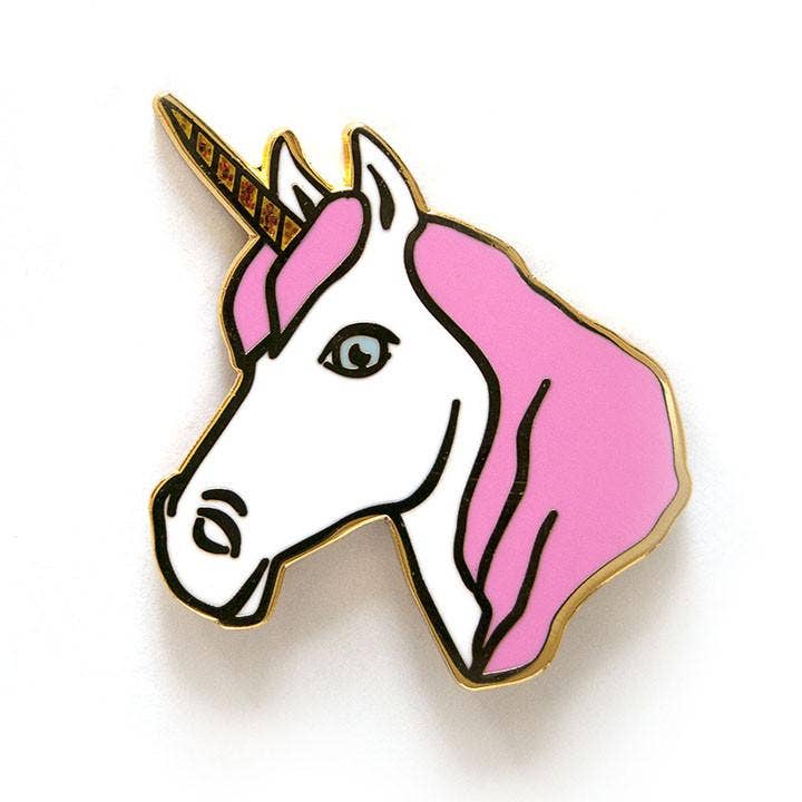 Unicorn Pin - Spiral Circle