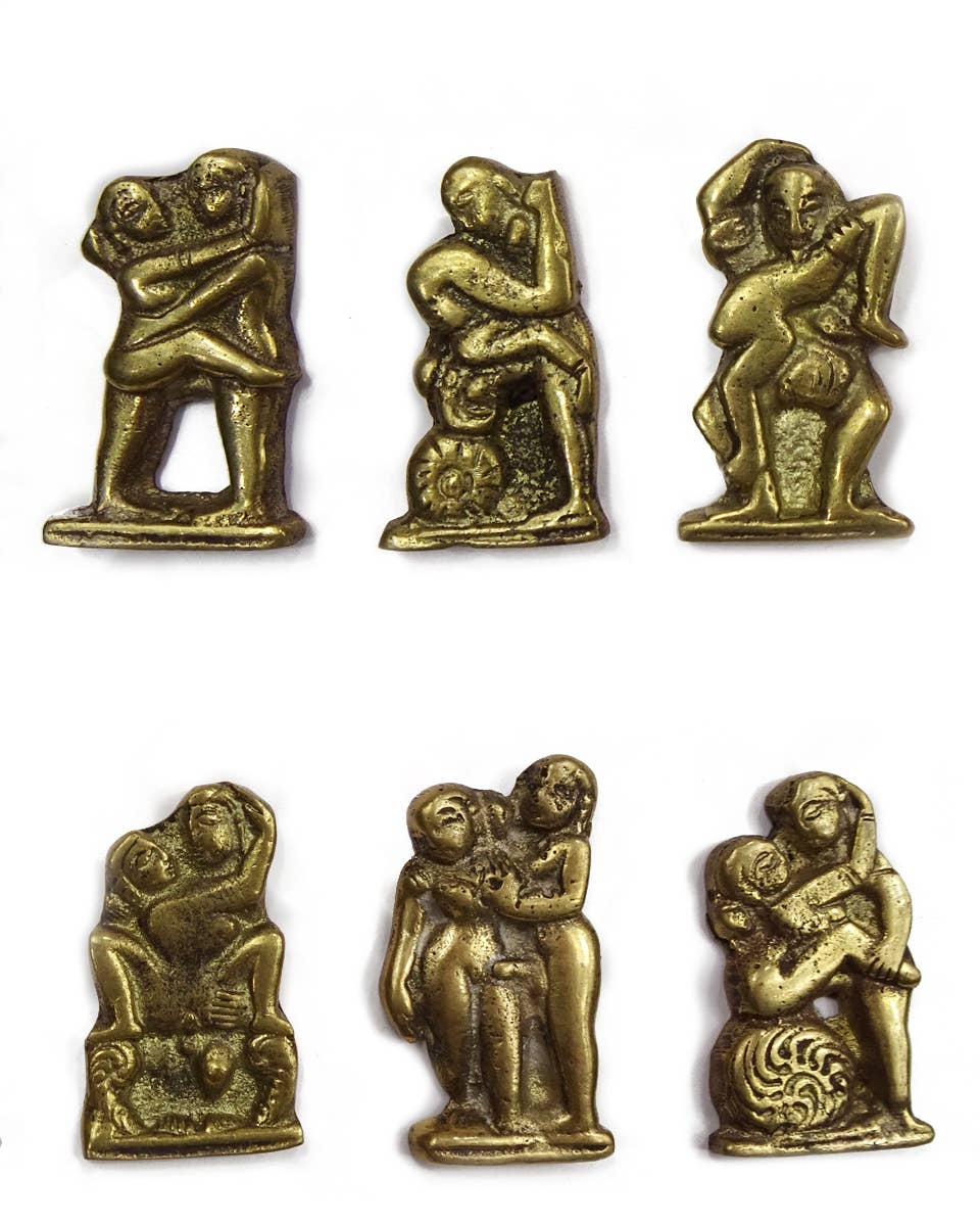 Vintage Brass Kama Sutra Figurines - Spiral Circle
