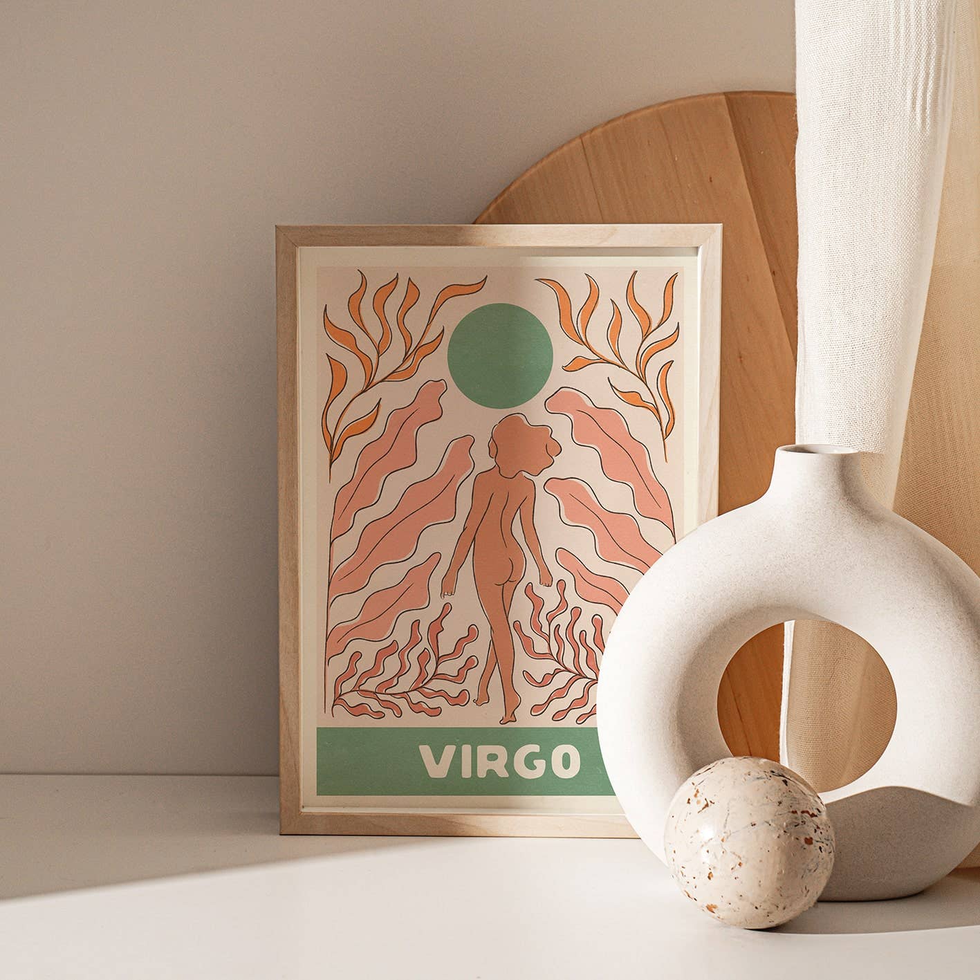 Virgo Art Print - Spiral Circle