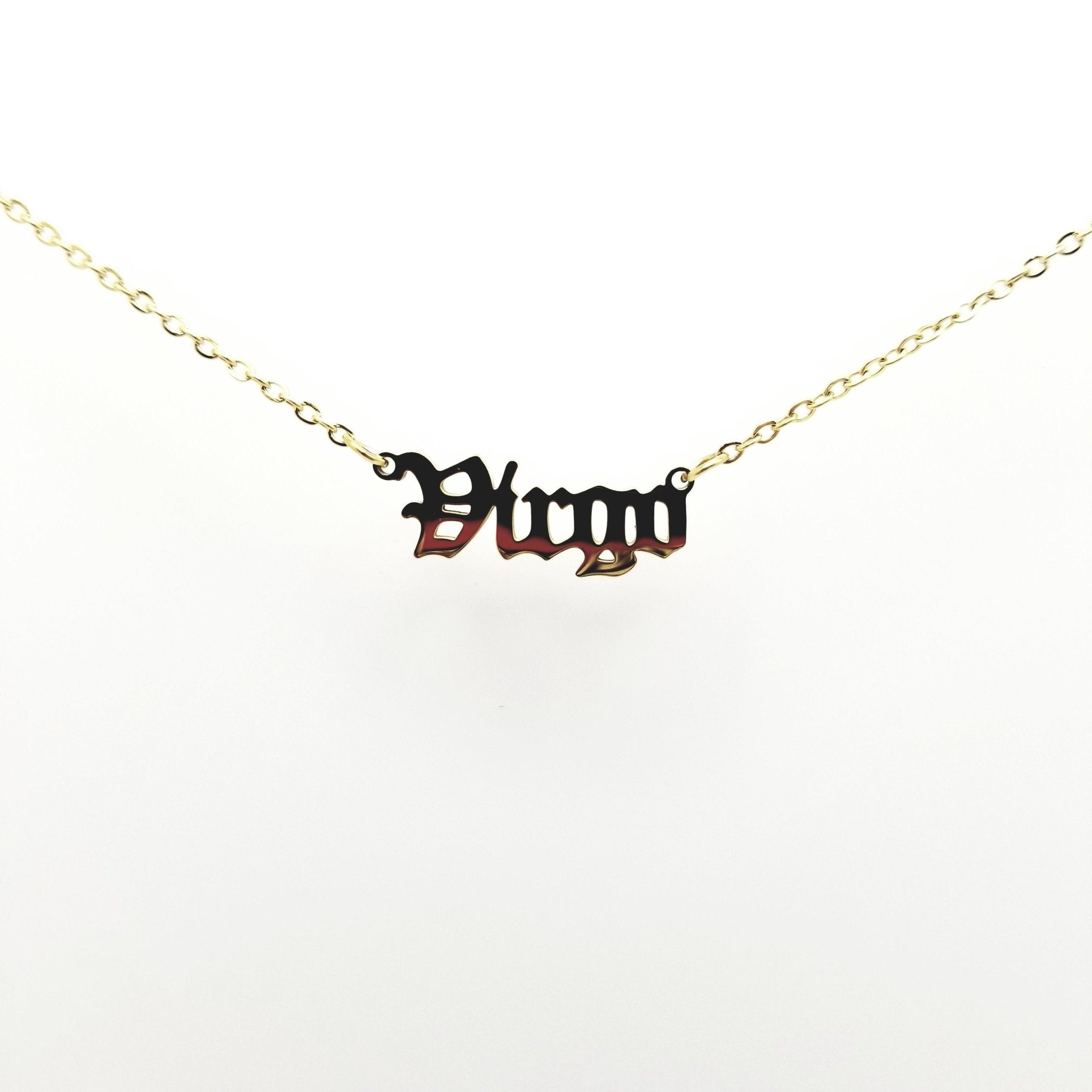Virgo Zodiac Name Necklaces| 18k Gold Plated - Spiral Circle