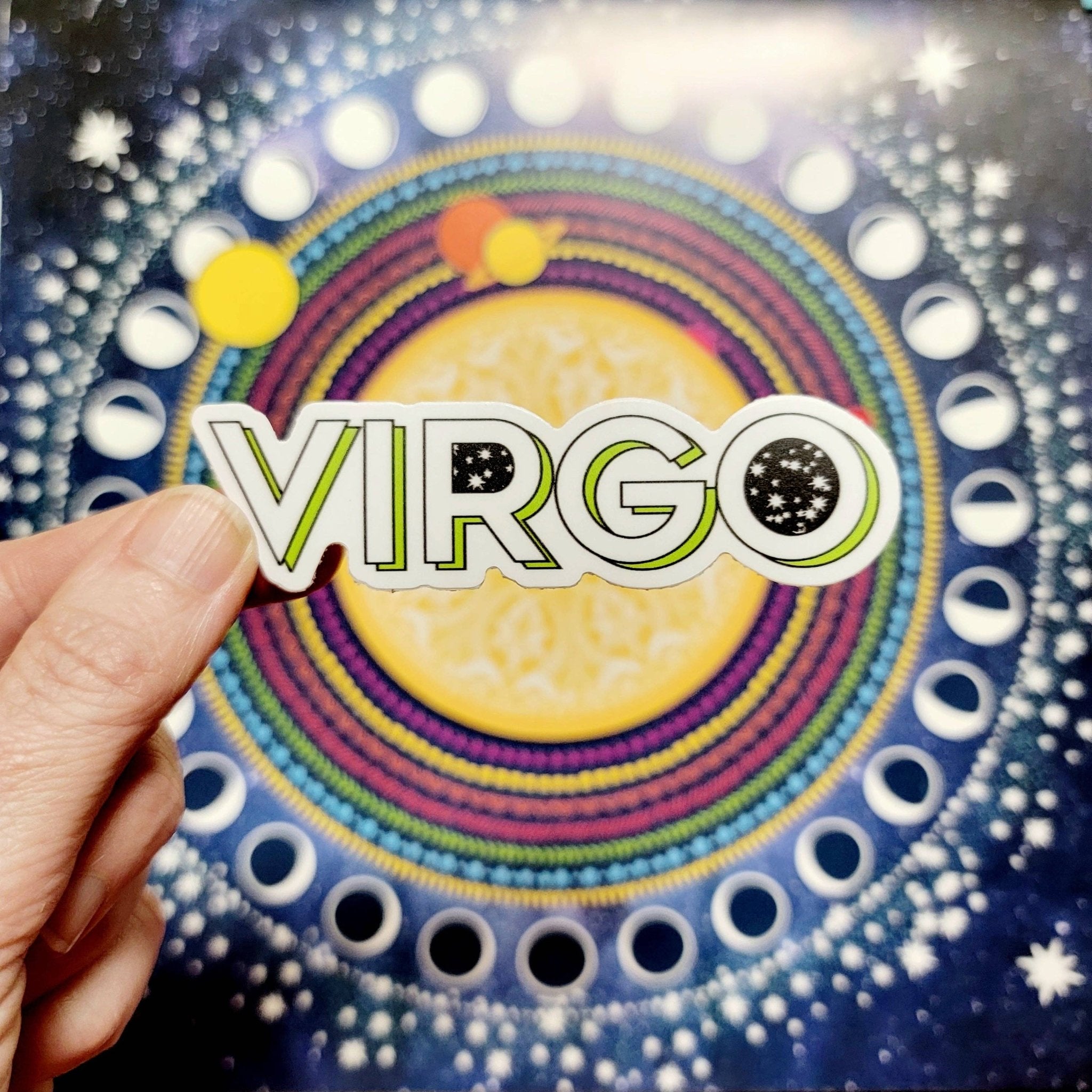 Virgo | Zodiac Sign Stickers - Spiral Circle