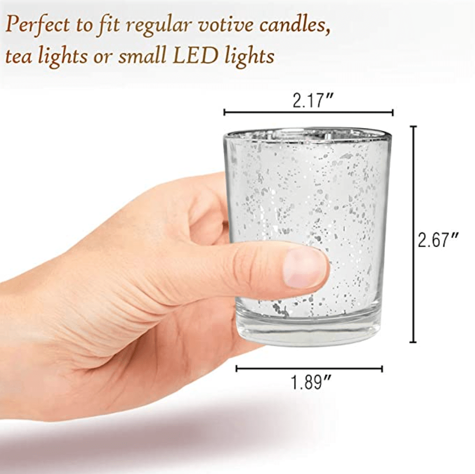 Votive Candle Holder | Silver - Spiral Circle