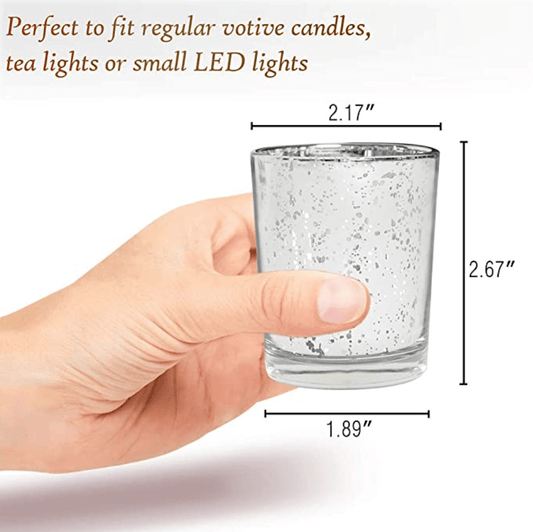 Votive Candle Holder | Silver - Spiral Circle