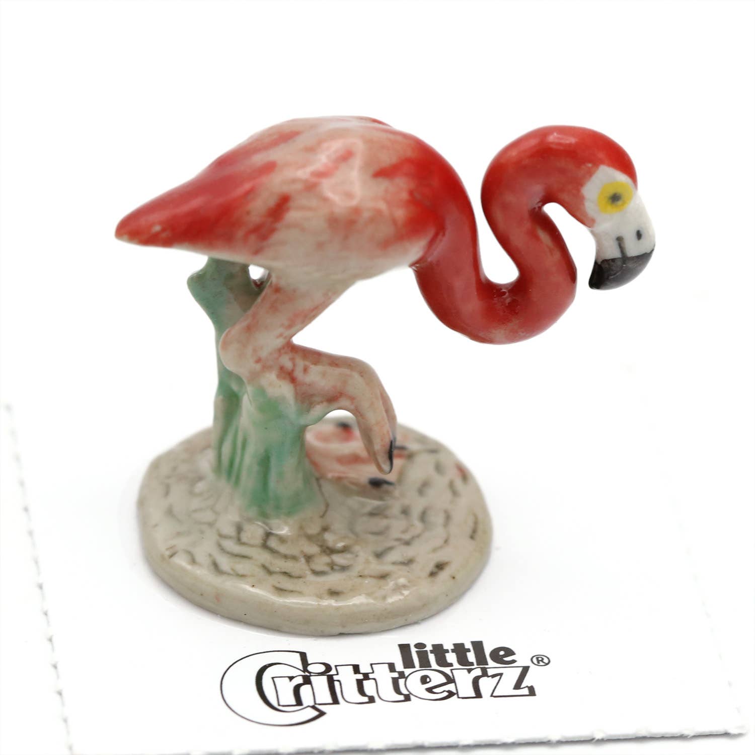 Wade Flamingo | Porcelain Miniature - Spiral Circle