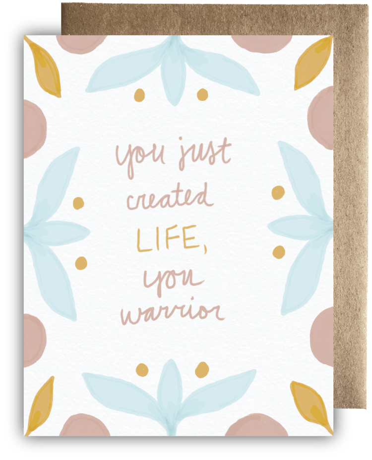 Warrior Momma Greeting Card - Spiral Circle