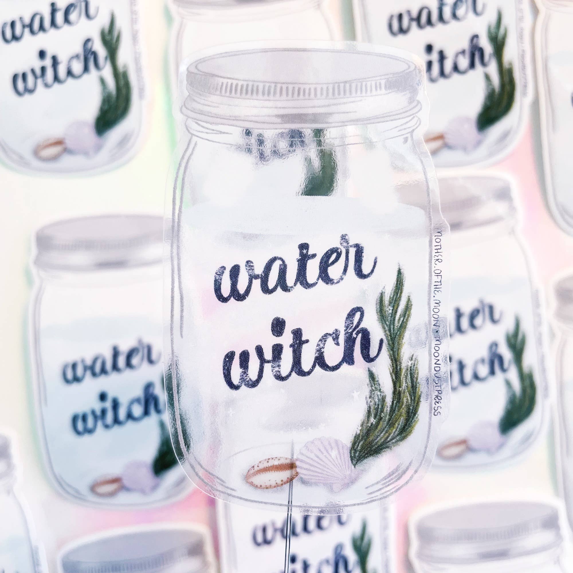 Water Witch Clear Sticker - Spiral Circle