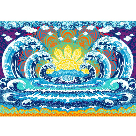Wave Mandala - Spiral Circle