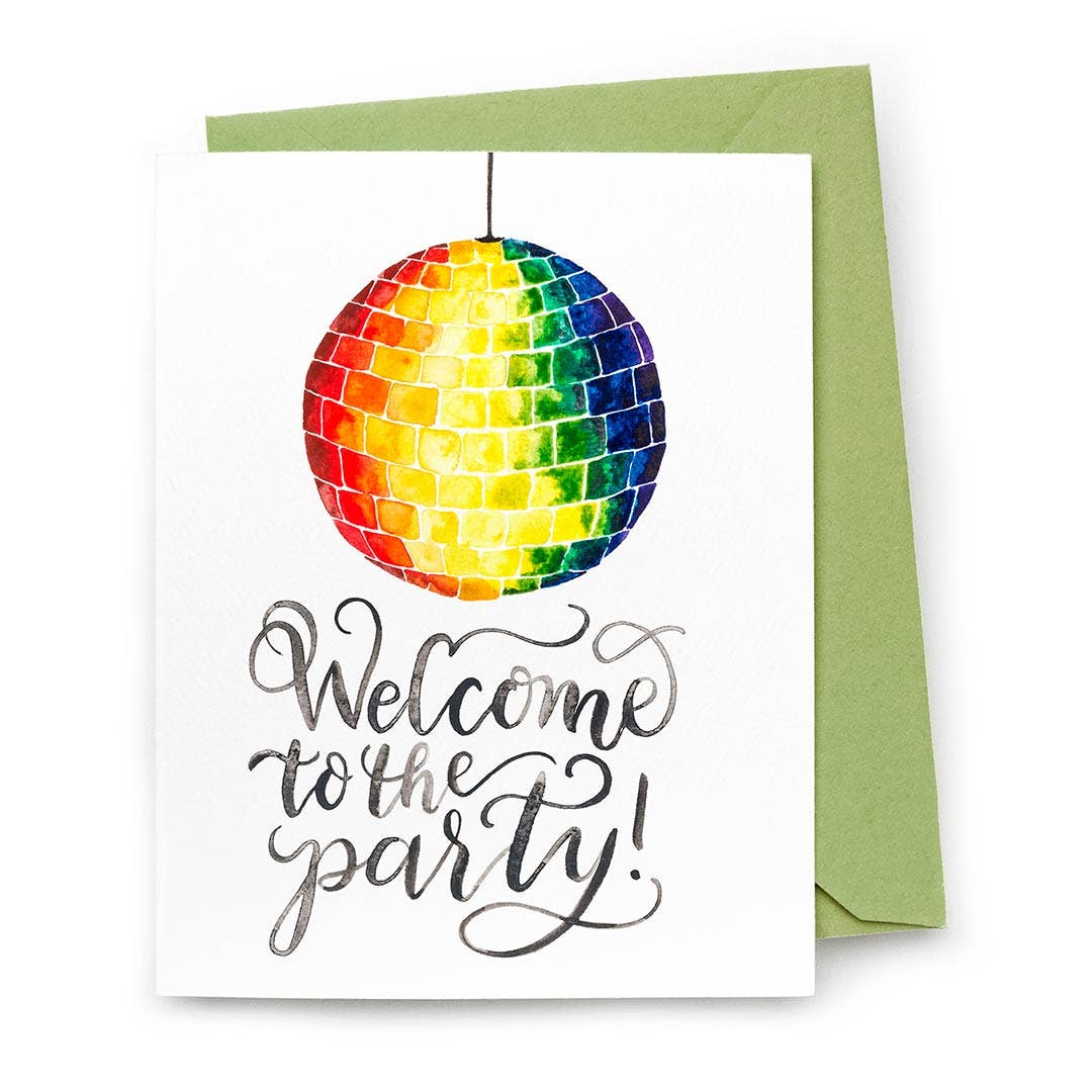 Welcome to the Party Card - Spiral Circle