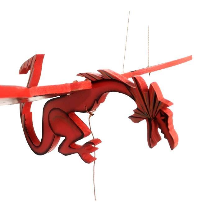 Welsh Dragon Flying Mobile - Spiral Circle