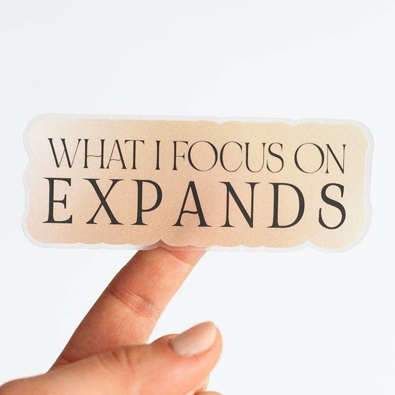 What I Focus on Expands Gradient Matte Sticker - Spiral Circle