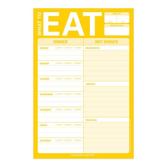 What to Eat Pad with Magnet (Yellow) - Spiral Circle