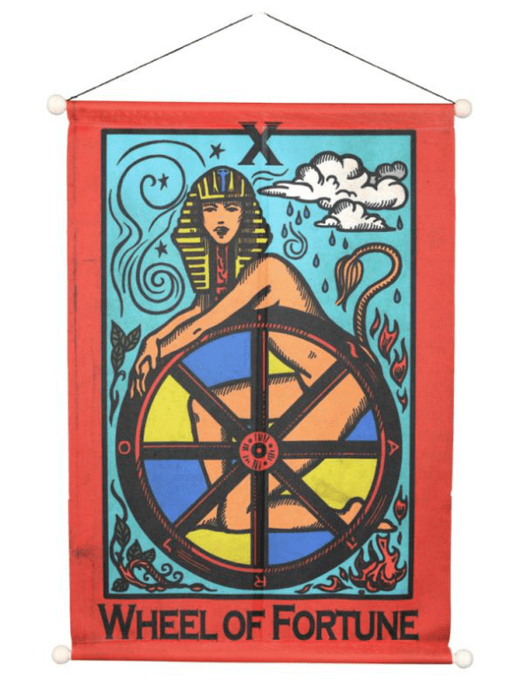 Wheel of Fortune Tarot Banner - Spiral Circle