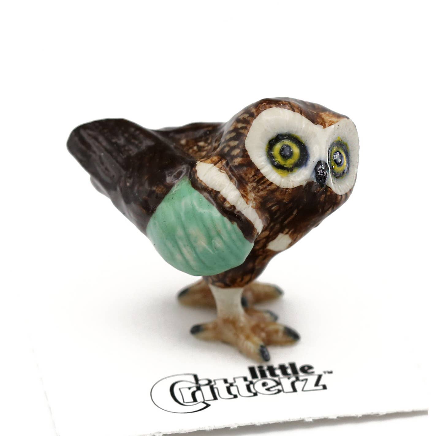 Winthrop Rescue Owl | Porcelain Miniature - Spiral Circle