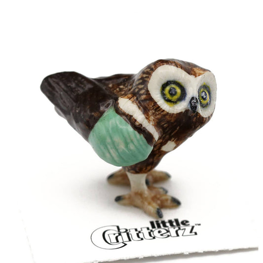Winthrop Rescue Owl | Porcelain Miniature - Spiral Circle