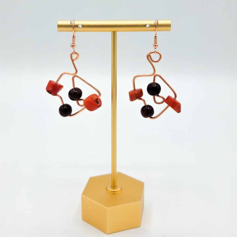 Wire-Wrapped Dangle Earrings - Spiral Circle