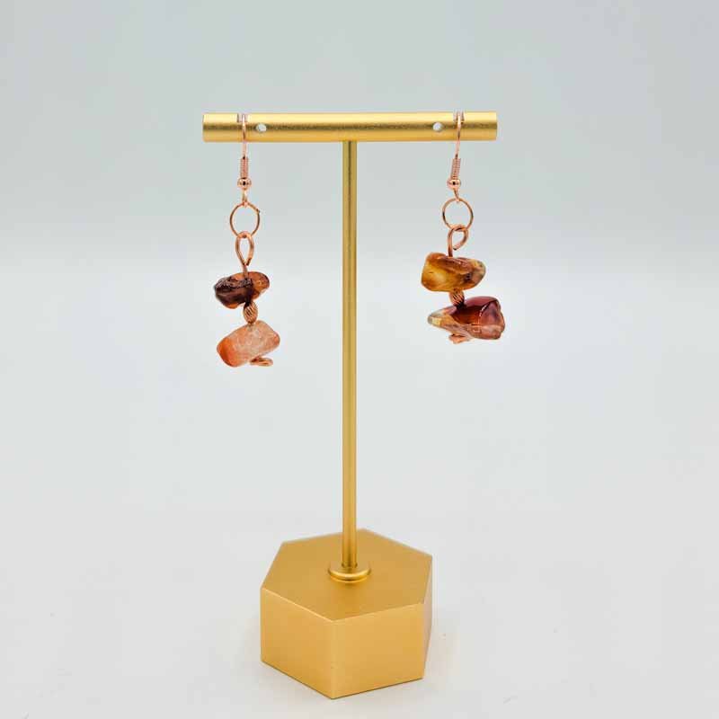 Wire-Wrapped Dangle Earrings - Spiral Circle