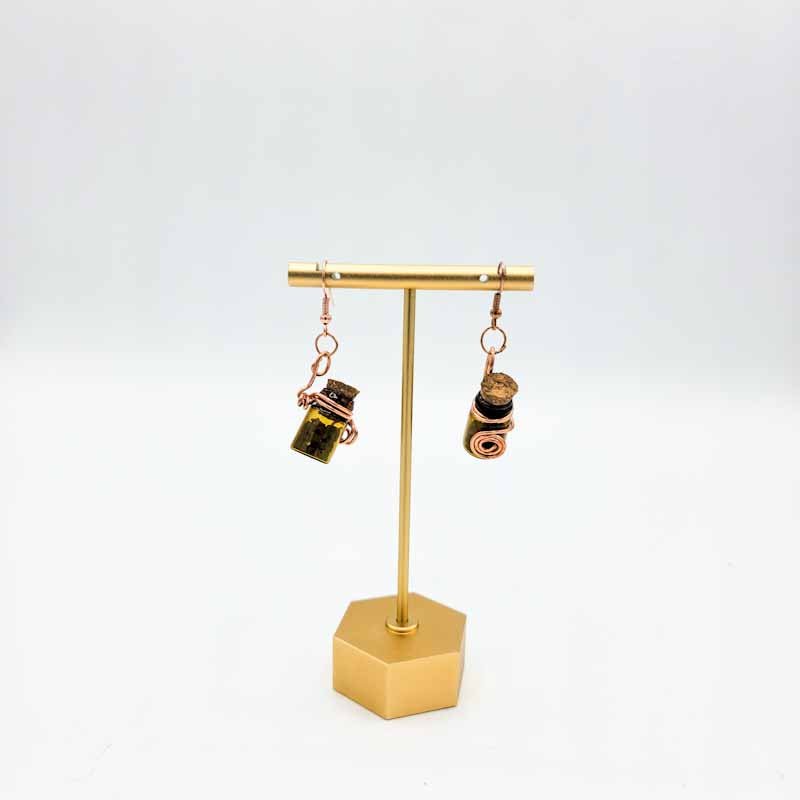 Wire-Wrapped Dangle Earrings - Spiral Circle