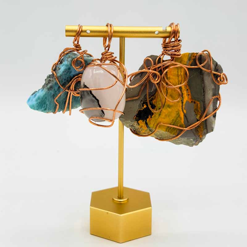 Wire-Wrapped Pendants | Assorted - Spiral Circle