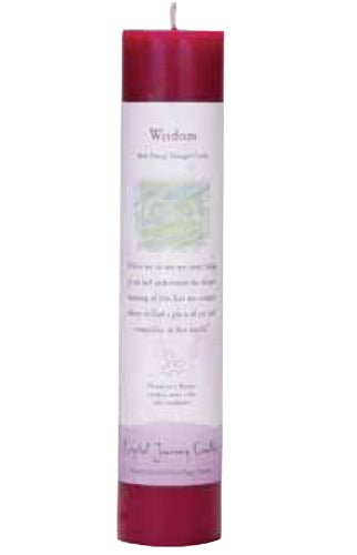 Wisdom | Pillar Candle | Reiki Charged - Spiral Circle