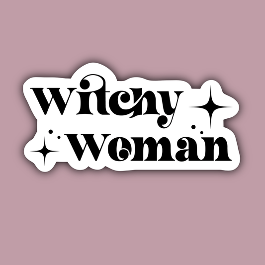 Witchy Woman Sticker - Spiral Circle
