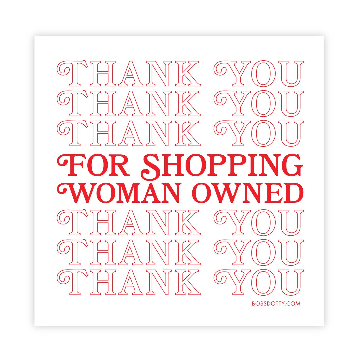 Woman Owned Sticker - Spiral Circle