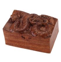 WOODEN DRAGON PUZZLE BOX - Spiral Circle