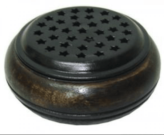 Wooden Metal Screen Charcoal Burner - Spiral Circle