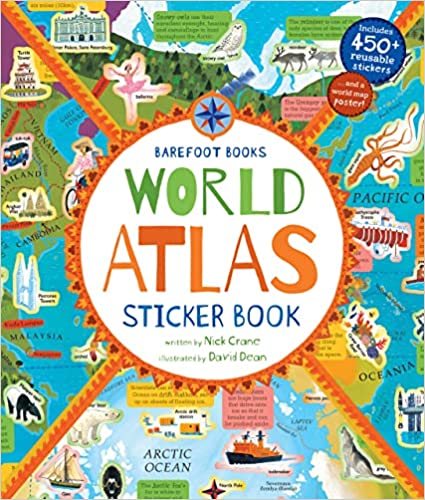 World Atlas Sticker Book - Spiral Circle