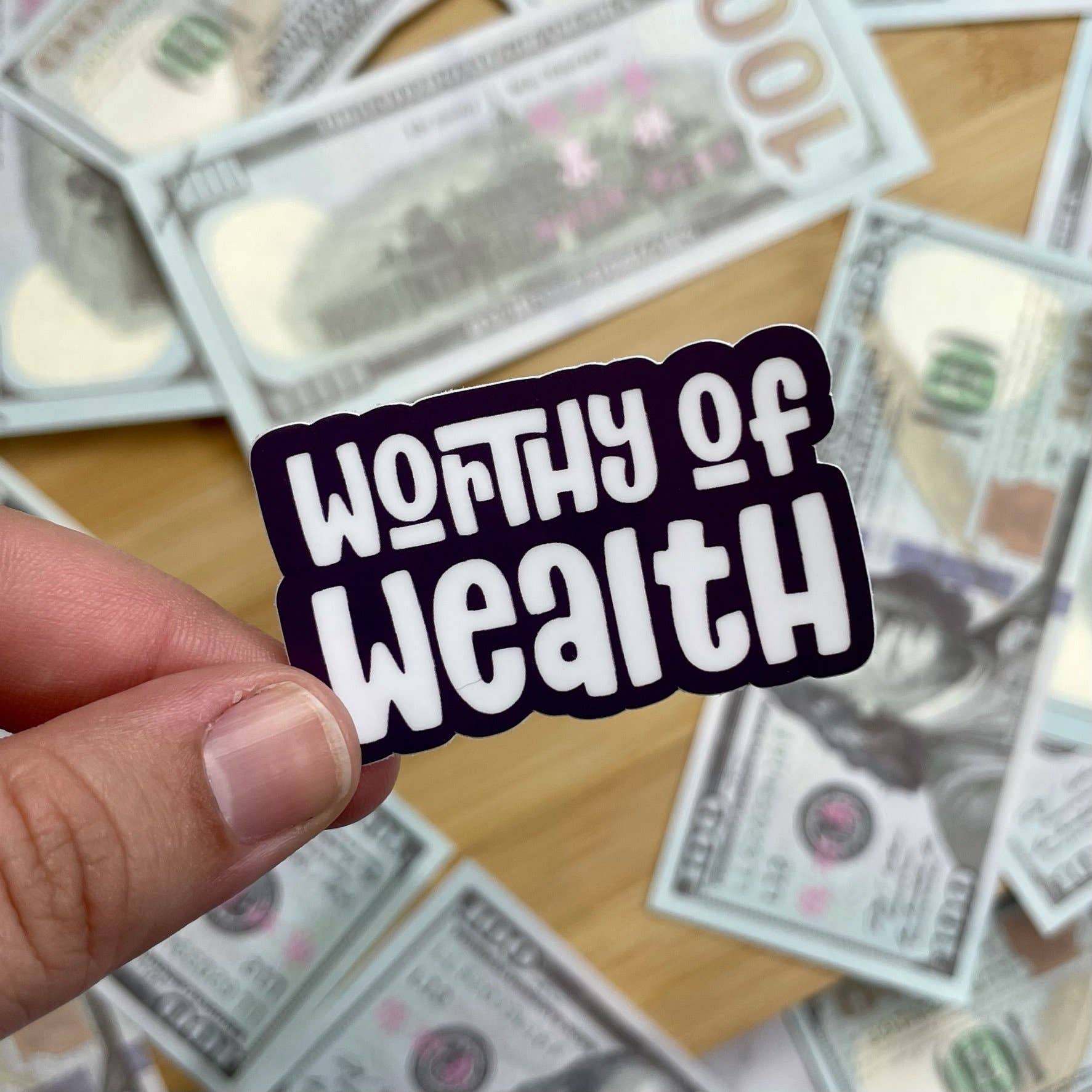Worthy of Wealth | Sticker - Spiral Circle