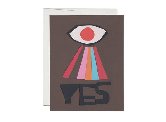 Yes Greeting Card - Spiral Circle