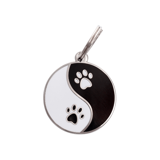 Yin Yang Pet ID Tag - Spiral Circle