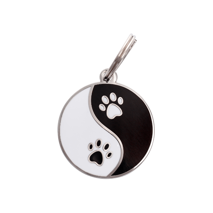 Yin Yang Pet ID Tag - Spiral Circle