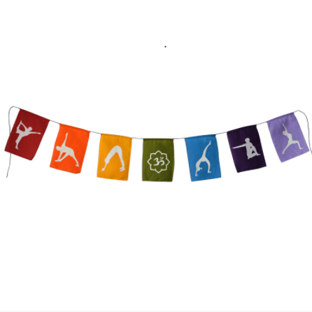 Yoga Pose Flags - Spiral Circle