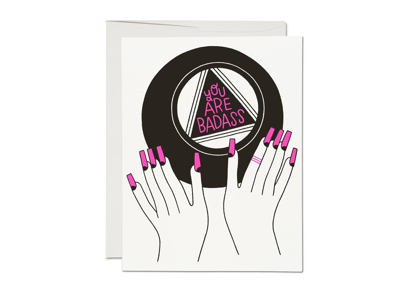 You Are Bada*s encouragement greeting card - Spiral Circle