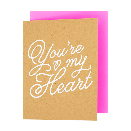 You Are My Heart Love Card - Spiral Circle