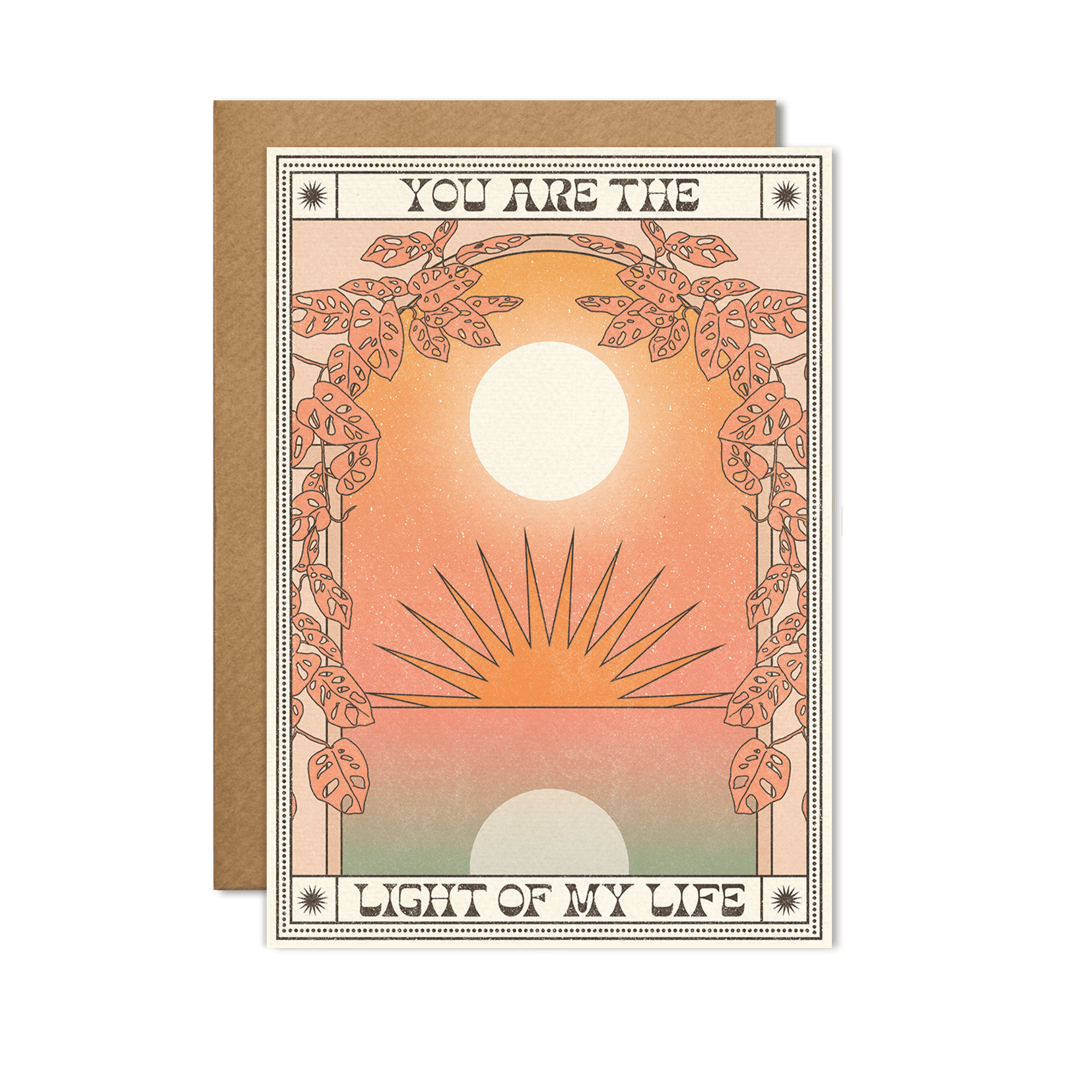 You are the Light of my Life Card - Spiral Circle