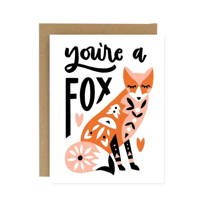 You're A Fox Card - Spiral Circle